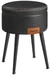 Vasagle Hocker 32 cm, Schwarz, Tiefe: 32 cm, Breite