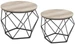 Vasagle Couchtisch 50 x 40.6 cm, Grau / Schwarz