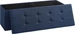 Songmics Sitztruhe mit Aufbewahrung 110 x 38 cm, Blau