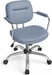 Songmics Bürostuhl mit Polsterrücken und Armlehnen, Blau