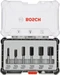 Bosch Professional Zubehör 6-teiliges Nutfräser-Set, 6-mm-Schaft für Handfräsen