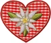 Mono Quick Aufbügelbild Karo Herz Edelweiss 1 Stück