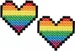 Mono Quick Pixel Herzen 2 Stück