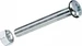 FTM Metrische Schrauben M 4 x 16 mm, mit Muttern, Stahl, 12 Stk