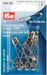Prym Kugel-Sicherheitsnadeln, silber Nr. 0 - 3, 34 x 41 x 48 mm, Karte 10 Stk., Stahl