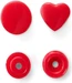 Prym Druckknopf Color Snaps Herzform, rot 12.4 mm, Karte 30 Stk.
