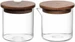 Leonardo Zuckerdose Novo 4-teilig, Braun/Transparent