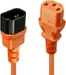 Lindy 1m IEC Verlaengerung, orange