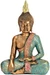 G. Wurm Buddha aus Poly türkis, gold (B/H/T) 13x21x8cm