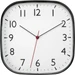 TFA Wanduhr Schwarz, Form: Quadrat, Detailfarbe: Weiss, Schwarz