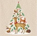 Braun + Company Weihnachtsservietten Animal Tree Mehrfarbig, 20 Stück
