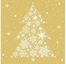Braun + Company Weihnachtsservietten Big Crystal Tree Beige, 20 Stück