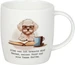 Könitz Teetasse Bücher, Hund & Kaffee 400 ml, Weiss
