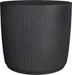 Scheurich Linetto 40, Pflanzgefäss/Blumentopf/Pflanzkübel, rund, Farbe: Stony Black, hergestellt mit