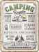 Nostalgic-Art Merchandising Schild Camping-Regeln 15 x 20 cm, Metall