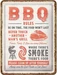 Nostalgic-Art Merchandising Nostalgic Art Schild BBQ Rules 15 x 20 cm, Metall