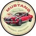 Nostalgic-Art Merchandising Wanduhr Ford Mustang Ø 31 cm, Gelb/Rot