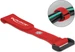 Delock Klett-Kabelbinder mit Schlaufe und Befestigungsöse L 150 x B 20 mm rot 5 Stück