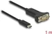 Delock Adapter USB Type-C™ zu 1 x Seriell RS-232 D-Sub 9 Pin Stecker mit Muttern 1 m