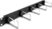Delock 48,30cm (19") Kabelmanagement Rangierpanel mit 5 Metallbügel 1 HE schwarz