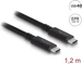 Delock USB4 40 Gbps Kabel koaxial 1,2 m USB PD 3.1 Extended Power Range 240 W