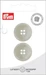 Prym Knöpfe Papier/Polyester 23 mm, 2 Stück, Crème