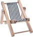 Rico Design Mini-Möbel Liegestuhl 7 x 10 cm 1 Stück, Blau/Weiss