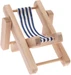 Rico Design Mini-Möbel Liegestuhl 4.5 x 7 cm 1 Stück, Blau/Weiss