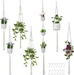 Relaxdays Makramee Blumenampel 7er Set