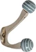 Tranquillo Wandhaken 2-fach, mit Streifen Blau/Weiss