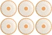 Villeroy & Boch Untertasse Fleur 6 Stück, Gelb, Material: Porzellan