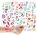 Papierdrachen Metallic Tattoos – Meerjungfrauen