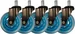 LC-Power Gaming Stuhlrollen 5er Set Hellblau