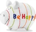 G. Wurm Spardose KCG Kleinschwein, Be Happy, aus Keramik