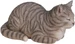 Dekofigur Träumende Katze, Rotbraun