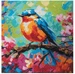 Craft Buddy Spring Robin, 30x30cm Crystal Art Kit