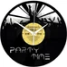 Wanduhr Party Time Ø 30 cm, Gold/Schwarz, Form