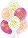 Belbal Luftballon Baby Girl Dots Rosa/Weiss, Ø 30 cm, 50 Stück