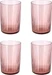 Bitz Trinkglas Kusintha 280 ml, 4 Stück, Pink