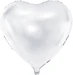 Partydeco Folienballon Herz Weiss