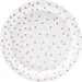 Partydeco Einwegteller Punkte 18 cm, 6 Stück, Weiss