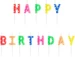 Partydeco Happy Birthday-Kerzen (13 Stück) - Mehrfarbig