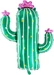 Partydeco Folienballon Cactus Grün