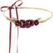 Partydeco Partyaccessoire Blumenkranz 18 cm, Weinrot