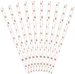 Partydeco Papierstrohhalme - RoseGold Herzen (10St.)