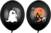 Partydeco Ballons Gespenst 30 cm, 50 Stk. Schwarz