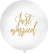 Partydeco Luftballon Just Married Ø 1 m, Weiss