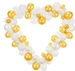 Partydeco Luftballon Herz Gold/Weiss, 166 x 160 cm, 68 Ballons