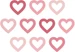 Partydeco Drink tags Hearts, 6.5x6 cm, mix (1 pkt / 10 pc.)