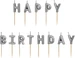 Partydeco Geburtstagskerzen Buchstaben silber, H 2.5 cm, 13 Stk